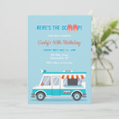 Ice Cream Truck Birthday Party Kaart (Staand voorkant)