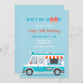 Ice Cream Truck Birthday Party Kaart (Voorkant / Achterkant)