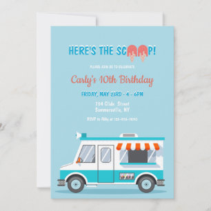 Ice Cream Truck Birthday Party Kaart