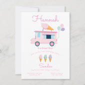 Ice Cream Truck Birthday Party Kaart (Voorkant)
