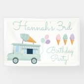Ice Cream Truck Birthday Party Spandoek (Horizontaal)