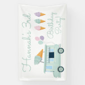 Ice Cream Truck Birthday Party Spandoek (Verticaal)