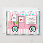 Ice Cream Truck Birthday Uitnodiging (Voorkant)