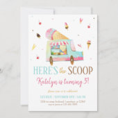 Ice Cream Truck Birthday Uitnodiging (Voorkant)