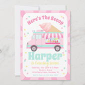 Ice Cream Truck Birthday Uitnodiging (Voorkant)