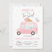 Ice Cream Truck Birthday Uitnodiging (Voorkant)