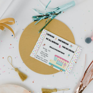 Ice Cream Truck Birthday Uitnodiging