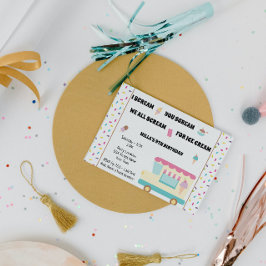 Ice Cream Truck Birthday Uitnodiging