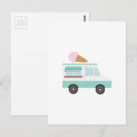 Ice Cream Truck Briefkaart (Voorkant / Achterkant)