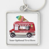 Ice Cream Truck custom name key chains Sleutelhanger (Voorkant)