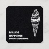 Ice Cream Truck Custom QR Vierkante Visitekaartje (Voorkant)