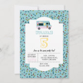 Ice Cream Truck Design Birthday Kaart (Voorkant)