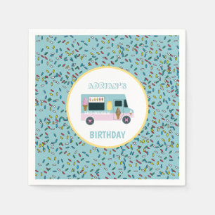Ice Cream Truck Design Birthday Servet