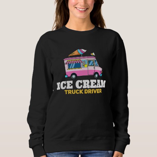 Ice Cream Truck Driver Ice Cream Man Trui (Voorkant)