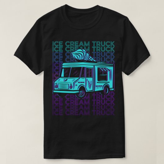 Ice Cream Truck Driver Retro T-shirt (Design voorkant)