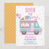 Ice Cream Truck Elke leeftijd Sweet Verjaardagsfee Kaart (Voorkant / Achterkant)