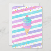 Ice Cream Truck First 1st Birthday Invitations Kaart (Achterkant)