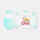 Ice Cream Truck Gepersonaliseerde Verjaardag Bedankdoosjes (Uitgevouwen)