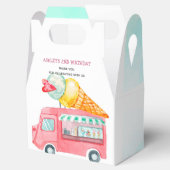 Ice Cream Truck Gepersonaliseerde Verjaardag Bedankdoosjes (Geopend)