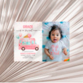 Ice Cream Truck Hier is de Scoop Verjaardag Foto Kaart