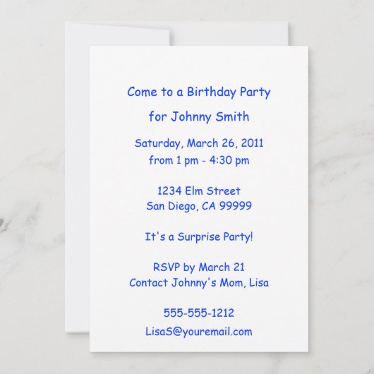 Ice Cream Truck Kaart (Achterkant)