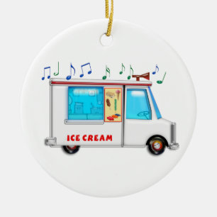 Ice Cream Truck met Muziek Keramisch Ornament