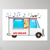 Ice Cream Truck met Muziek Poster (Voorkant)