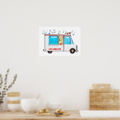 Ice Cream Truck met Muziek Poster (Keuken)