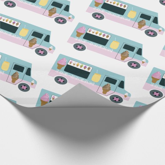 Ice Cream Truck-ontwerp Cadeaupapier (Hoek)