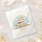 Ice Cream Truck Pink Camper Girls Birthday Bedankzakje (Geknipt)