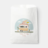 Ice Cream Truck Pink Camper Girls Birthday Bedankzakje (Voorkant)