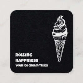 Ice Cream Truck Premium Vierkante Visitekaartje
