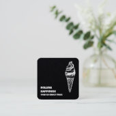 Ice Cream Truck Premium Vierkante Visitekaartje (Staand voorkant)