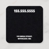 Ice Cream Truck Premium Vierkante Visitekaartje (Achterkant)