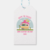 Ice Cream Truck Roze Klaslokaal Valentijn Cadeaulabel (Voorkant)