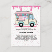 Ice Cream Truck Scoop Sprinkles Baby shower Informatiekaartje (Voorkant)