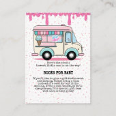 Ice Cream Truck Scoop Sprinkles Baby shower Informatiekaartje (Voorkant)
