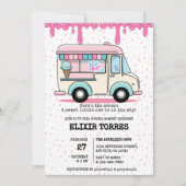 Ice Cream Truck Scoop Sprinkles Baby shower Kaart (Voorkant)