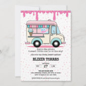 Ice Cream Truck Scoop Sprinkles Baby shower Kaart (Voorkant)