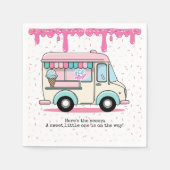 Ice Cream Truck Scoop Sprinkles Baby shower Servet (Voorkant)