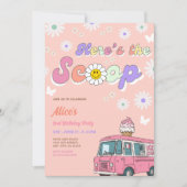 Ice Cream Truck Scoops 2nd Birthday Kaart (Voorkant)