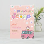 Ice Cream Truck Scoops 2nd Birthday Kaart (Staand voorkant)