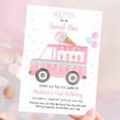 Ice Cream Truck Sweet One Birthday Kaart