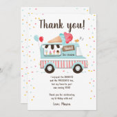 Ice Cream Truck Sweet Time Boy Blue Hartelijk dank Kaart (Voorkant / Achterkant)