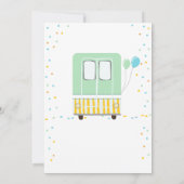 Ice Cream Truck Sweet Time Boy Mint Blue Birthday Kaart (Achterkant)