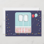 Ice Cream Truck Sweet Time Boy Red Birthday Kaart (Achterkant)