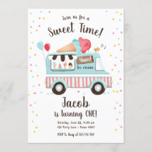 Ice Cream Truck Sweet Time Boy Rood Blauw Verjaard