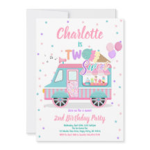 Ice Cream Truck Twee Lief 2e Verjaardagsfeest