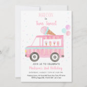 Ice Cream Truck Two Sweet Birthday Kaart (Voorkant)