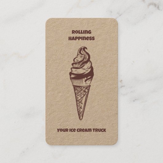 Ice Cream Truck Visitekaartje (Voorkant)